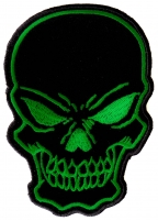 Black Green Skull Patch
