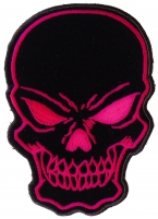 Black Pink Skull Patch