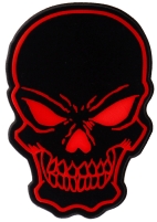 Black Red Large Skull Patch