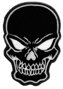 Black Skull Patch Small | Embroidered Patches Black Skull Patch Small | Embroidered Patches
