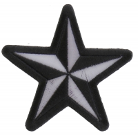Black White Star Patch | Embroidered Patches Black White Star Patch | Embroidered Patches