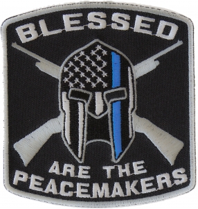 Blessed Are The Peacemakers Thin Blue Line Patch For Law Enforcement | Embroidered Patches Blessed Are The Peacemakers Thin Blue Line Patch For Law Enforcement | Embroidered Patches