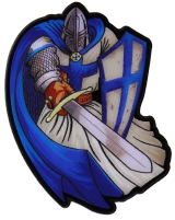 Blue Cape Knight Large Back Patch