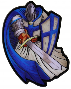 Blue Cape Knight Large Back Patch