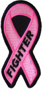 Breast Cancer Fighter Pink Ribbon Patch | Embroidered Patches