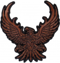 Brown Eagle Small Embroidered Iron on Patch