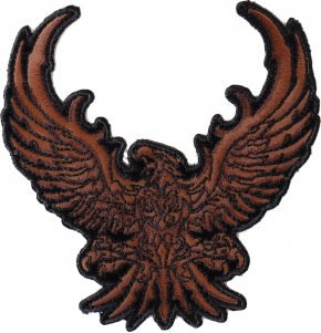 Brown Eagle Small Embroidered Iron on Patch Brown Eagle Small Embroidered Iron on Patch