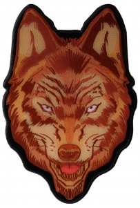 Brown Wolf Patch Large
