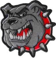 Bulldog Red Collar Iron on Patch