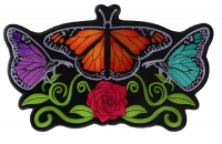 Butterflies and Flower Large Ladies Back Patch