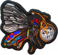 Butterfly Biker Iron on Patch