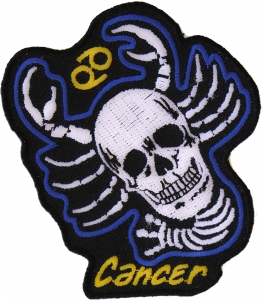 Cancer Skull Zodiac Sign Patch Cancer Skull Zodiac Sign Patch