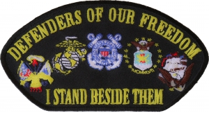 Cap Defenders Of Our Freedom I Stand Beside Them Patch | US Military Veteran Patches