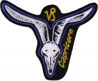 Capricorn Skull Zodiac Sign Patch