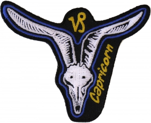 Capricorn Skull Zodiac Sign Patch