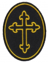 Christian Cross Oval Patch | Embroidered Patches