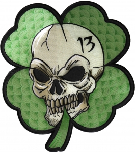 Clover Skull Large Back Patch Clover Skull Large Back Patch