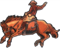Cowboy on Horse Large Jacket Patch