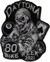 Daytona Bike Week 2021 Patch 80th Black White