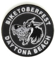 Daytona Biketoberfest Wolf Patch | Embroidered Biker Patches
