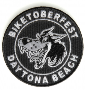 Daytona Biketoberfest Wolf Patch | Embroidered Biker Patches