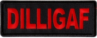 Dilligaf Patch In Red | Embroidered Patches Dilligaf Patch In Red | Embroidered Patches