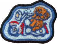 Doggy Biker Iron on Patch