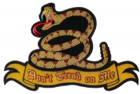 Don't Tread On Me Snake Patch Large | US Military Veteran Patches
