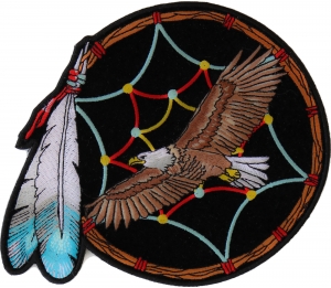 Feather Dreamcatcher Eagle Patch Medium | Embroidered Patches Feather Dreamcatcher Eagle Patch Medium | Embroidered Patches