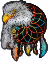 Eagle Feathers Dreamcatcher Native Shaman Embroidered Iron on or Sew on Patch 