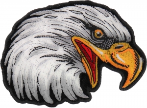 Eagle Head Facing Right Iron on Sew on Patch Eagle Head Facing Right Iron on Sew on Applique