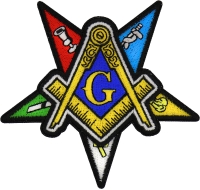 Eastern Star with Free Mason Symbol Patch