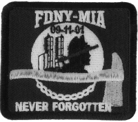 FDNY MIA Never Forgotten Patch | Embroidered Patches