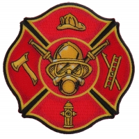 Fire Fighter Axe Ladder Hydrant Cap Patch | Embroidered Patches