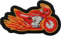 Flaming Crotch Rocket Motorcycle Patch
