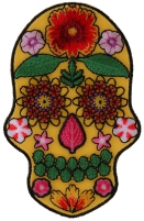 Flower Skull Yellow Patch Flower Skull Yellow Patch