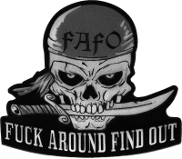 Fuck Around Find Out Large Skull Back Patch