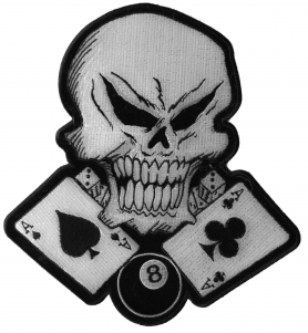 Gambler Skull Large Back Patch Gambler Skull Large Back Patch