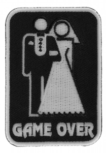Game Over Marriage Patch | Embroidered Patches Game Over Marriage Patch | Embroidered Patches