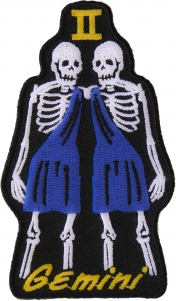 Gemini Skull Zodiac Sign Patch Gemini Skull Zodiac Sign Patch
