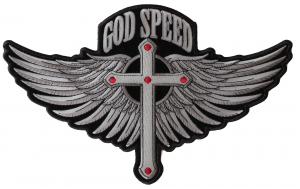 God Speed Patch Large | Embroidered Biker Patches