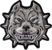 Gray Pitbull Dog Small Patch