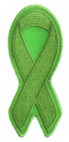 Green Ribbon Patch For Environmental Awareness