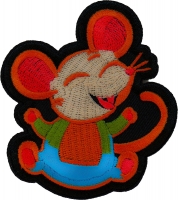 Happy Rat Iron on Patch