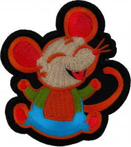 Happy Rat Iron on Patch Happy Rat Iron on Patch