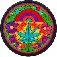 Hippie Pot LeafPatch Embroidered