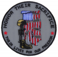 Honor Their Sacrifice Memorial Patch | US Military Veteran Patches