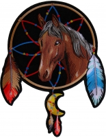 Horse in Dreamcatcher Large Patch for Jackets