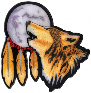 Howling Wolf Moon Back Patch Large | Embroidered Patches Howling Wolf Moon Back Patch Large | Embroidered Patches