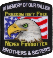 In Memory Of Our Fallen Military Brothers And Sisters Patch | Embroidered Patches
